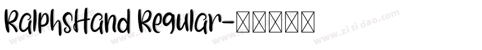 RalphsHand Regular字体转换